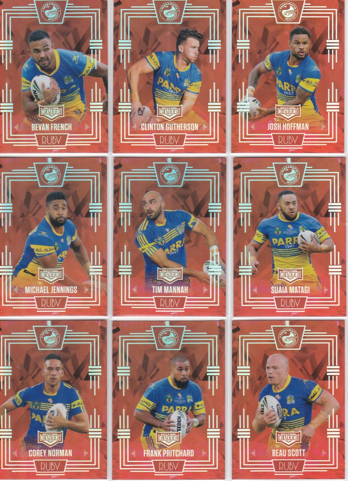2017 NRL Elite Ruby (Various) Mojo Sets.