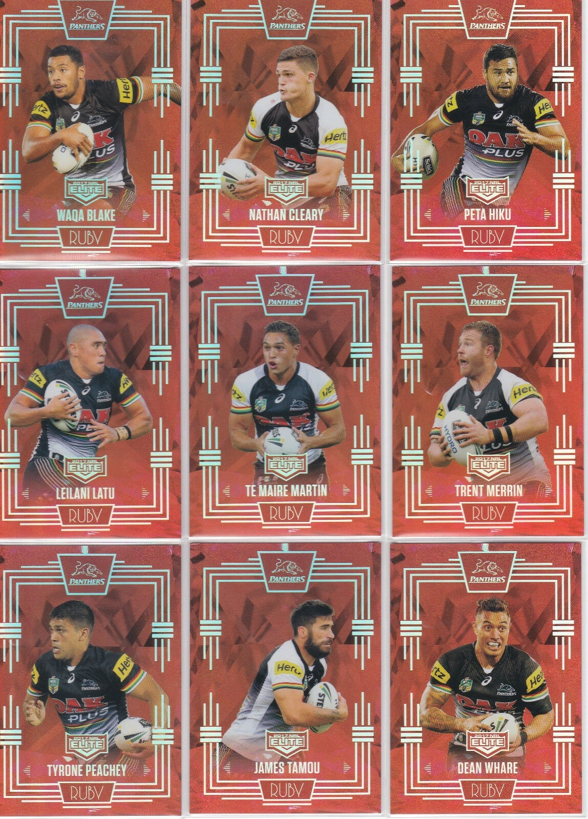 2017 NRL Elite Ruby (Various) Mojo Sets.