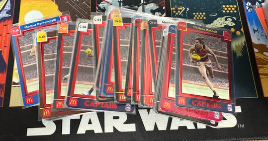 🏉 2023 AFL TEAMCOACH RED CAPTAIN MCDONALDS COMPLETE SET 36 MENS & WOMEN