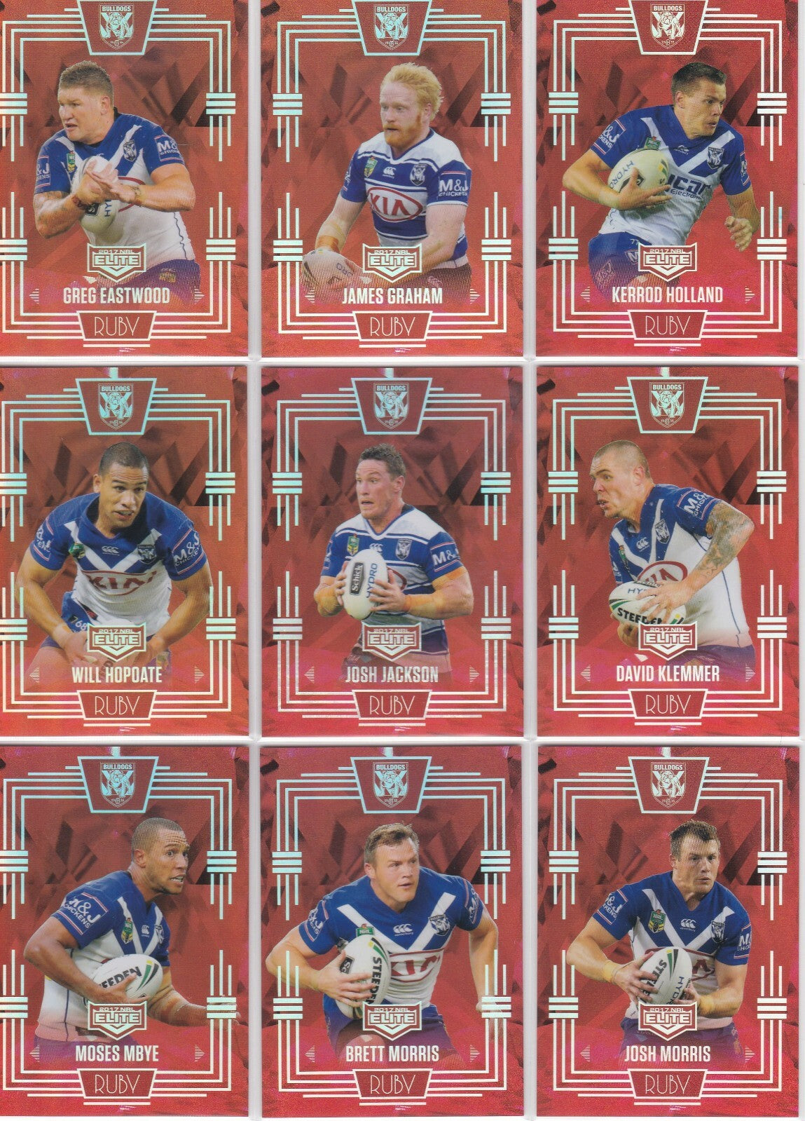 2017 NRL Elite Ruby (Various) Mojo Sets.