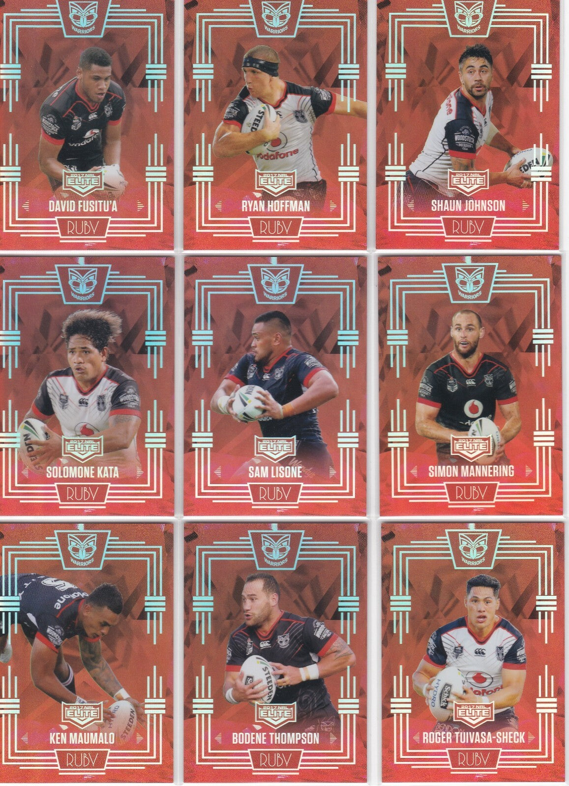2017 NRL Elite Ruby (Various) Mojo Sets.