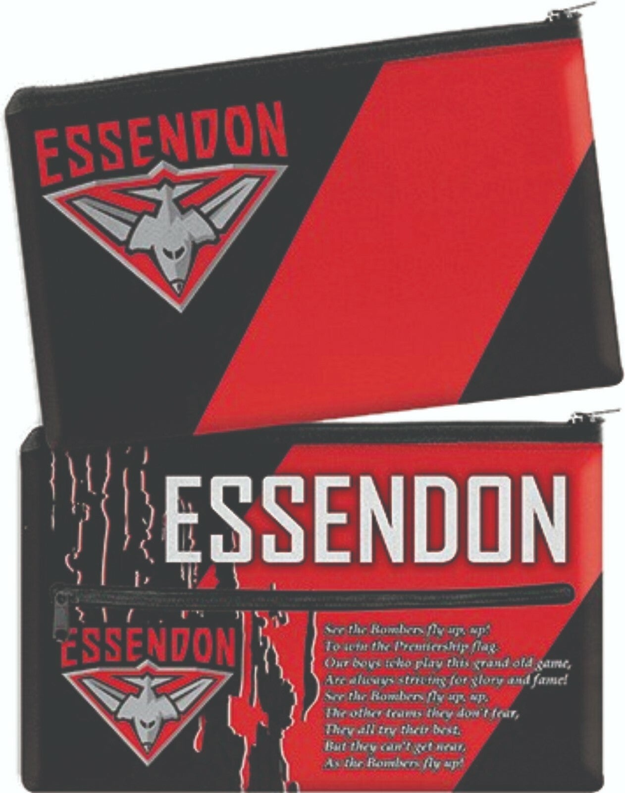 AFL Essendon Bombers Large Pencil Case, 33 x 21cm, Single Unit