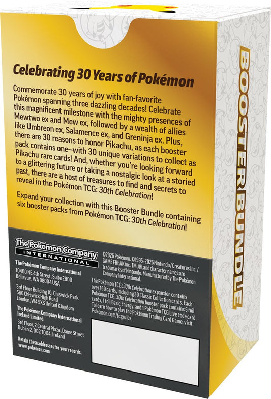 PokΓ©mon TCG: 30th Celebration Booster Bundle