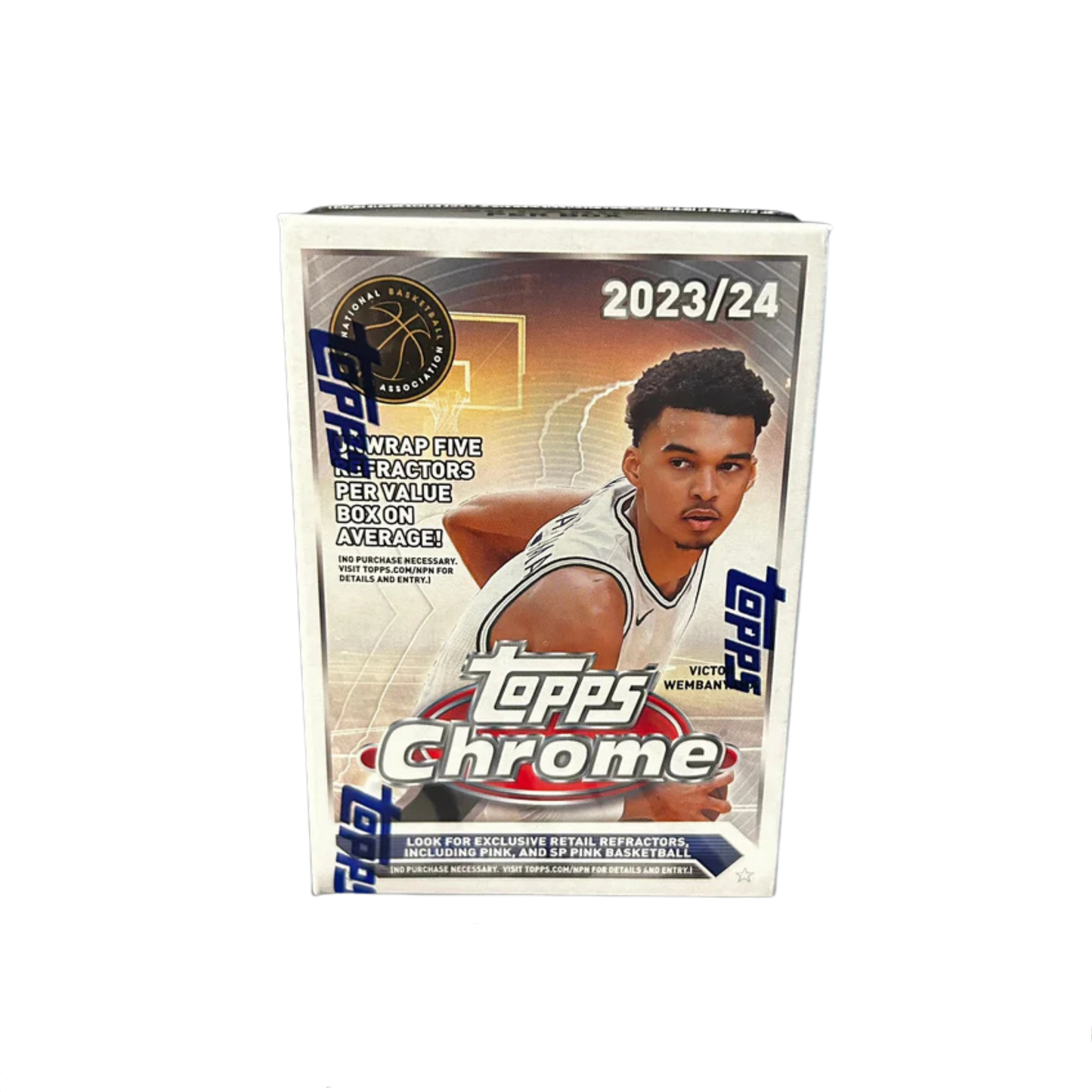 2023-24 Topps Chrome Basketball Trading Card Value Box