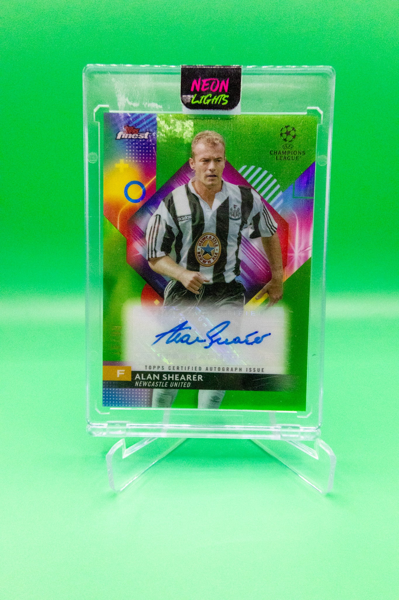 2023/24 Topps Finest UEFA Alan Shearer Autograph 15/99