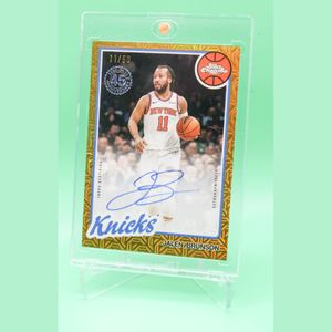 2025-26 Topps Chrome Basketball Jalen Brunson 1980-81 Auto Gold Rainbow /50