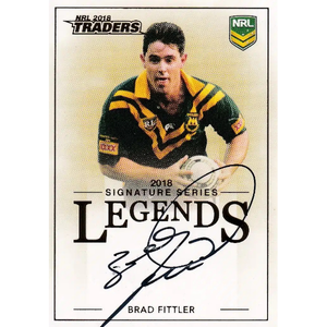 2018 NRL Traders: Legends Signature Card β Brad Fittler (Kangaroos) #LS11