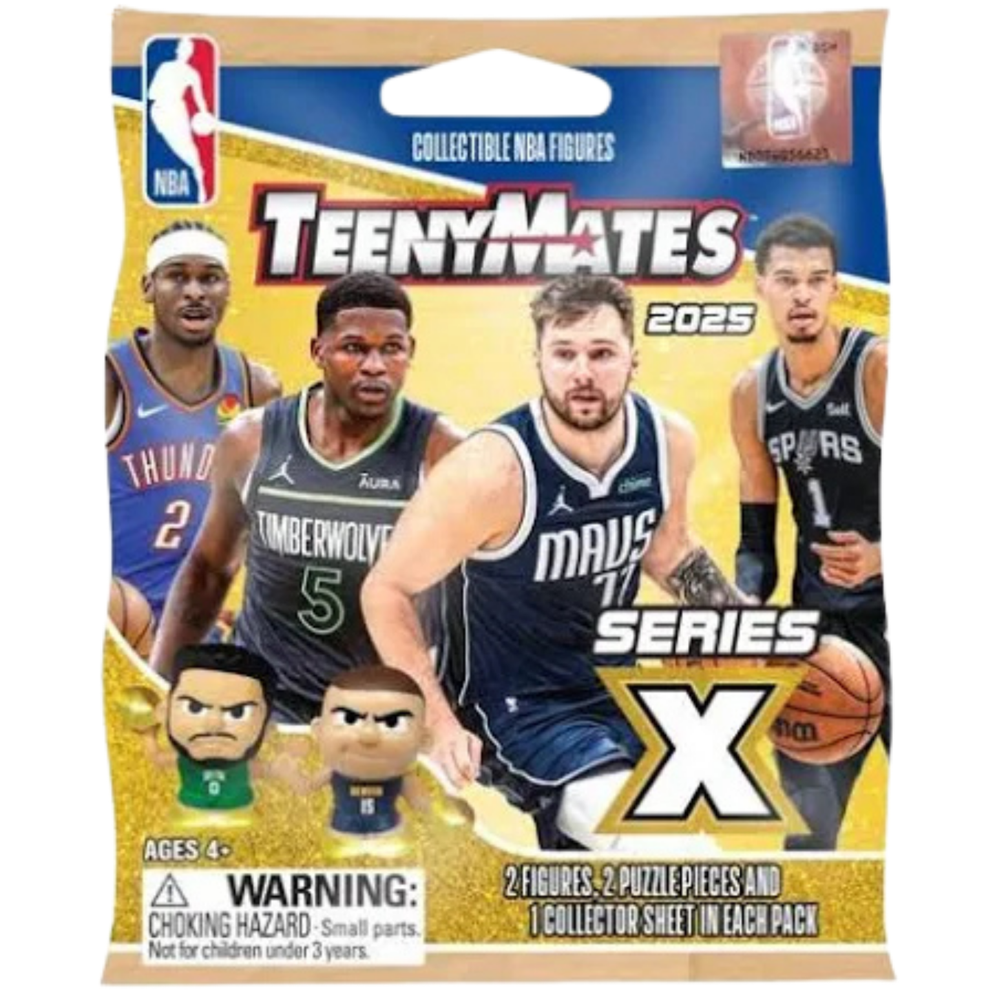 NBA Teenymates 2025 Series 10 Gold Edition Collectible Figure (Blind Bag)