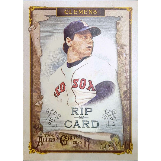 2025 Topps Allen & Ginter - Roger Clemens Rip Card (#042/199)