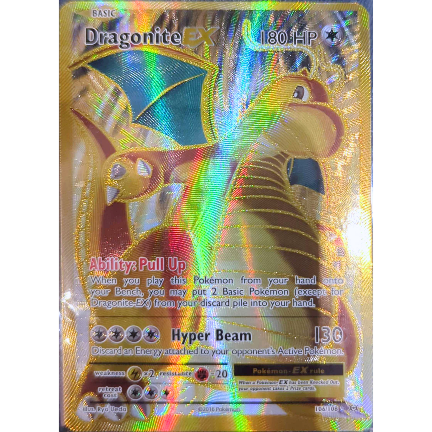 Pokemon TCG: Dragonite Ex (Full Art) #106/108