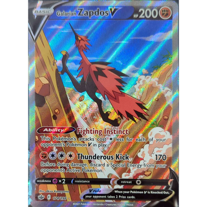 Pokemon TCG: Glarian Zapdos V #174/198