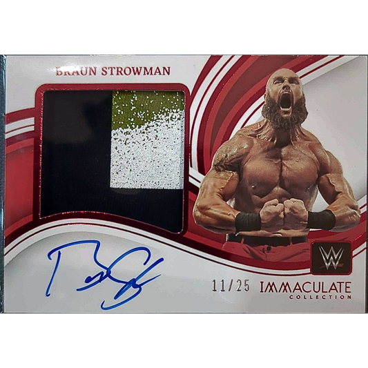 Panini 2023 Immaculate Collection WWE – Braun Strowman Patch Autograph (#11/25