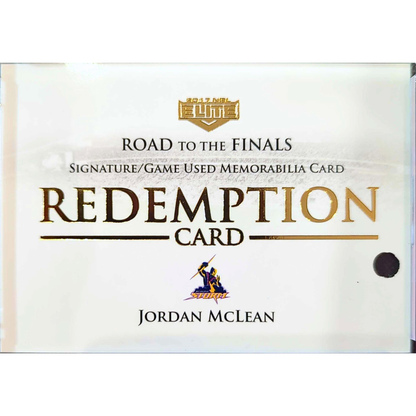 Futura NRL 2017 – "Road to the Finals" Jordan McLean Signature / Redemption Card