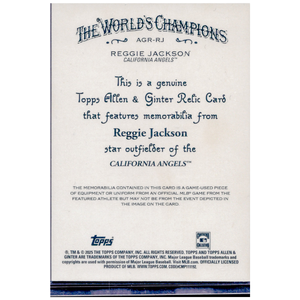 Topps Allan & Ginger Reggie Jackson Game Used Memorabilia