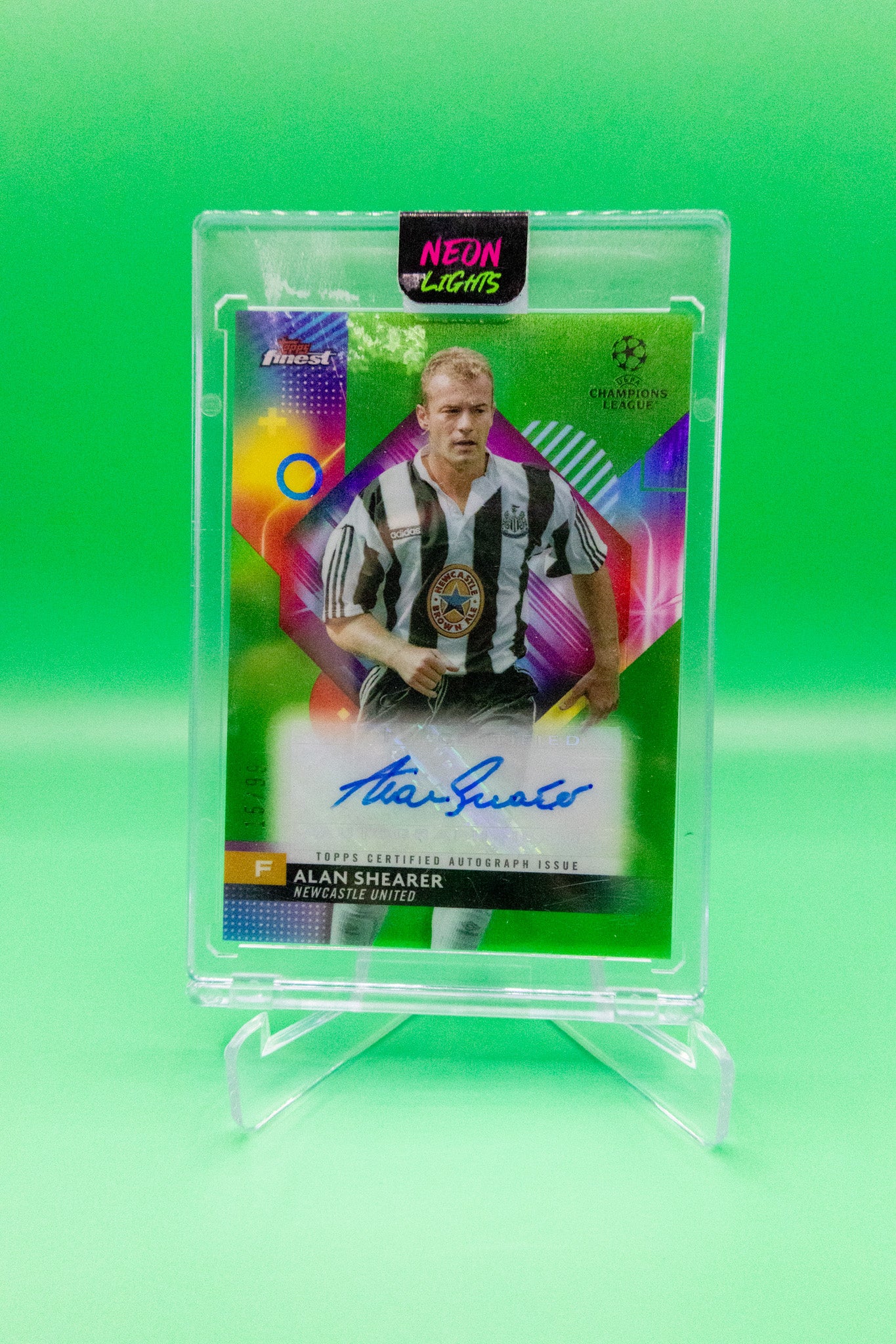 2023/24 Topps Finest UEFA Alan Shearer Autograph 15/99