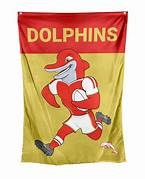 Dolphins NRL Retro Mascot Design Wall Flag Banner