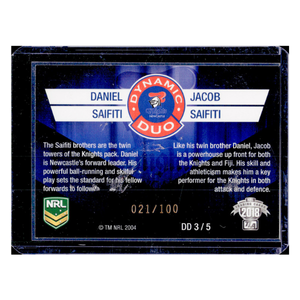 2018 NRL Traders: Newcastle Knights Dynamic Duo (DD3/5)