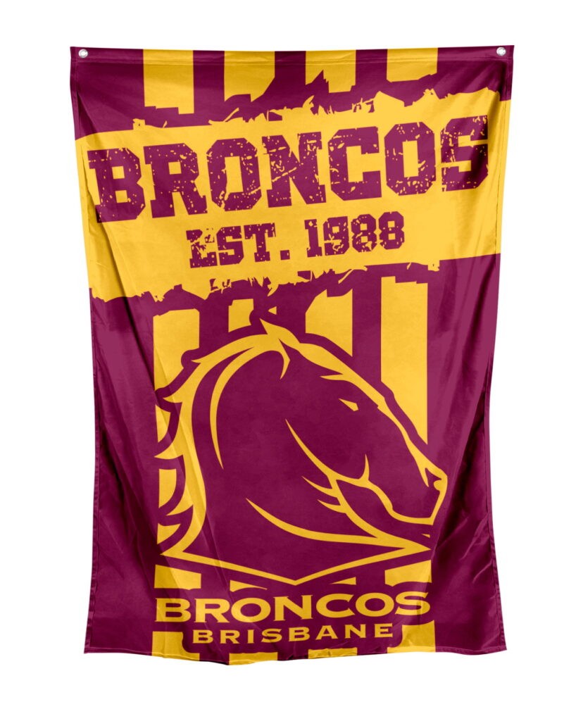 Brisbane Broncos NRL Large Wall Cape Flag