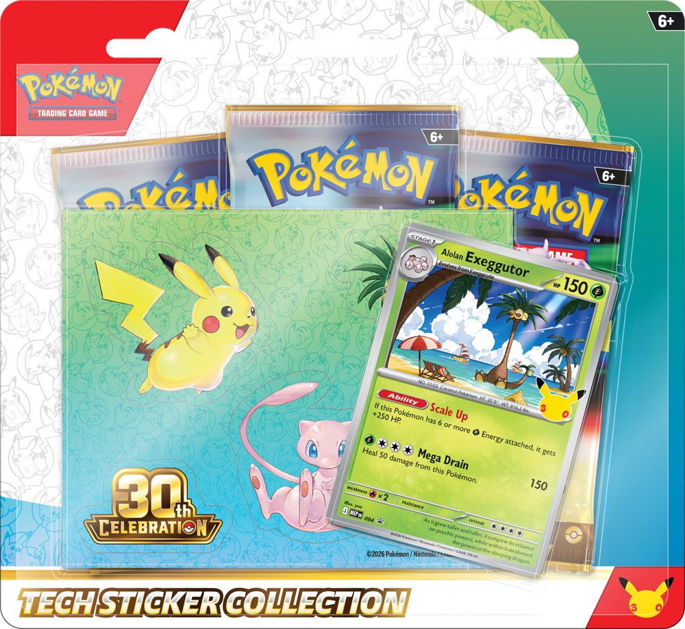 The Pokémon TCG: 30th Celebration Tech Sticker Collection