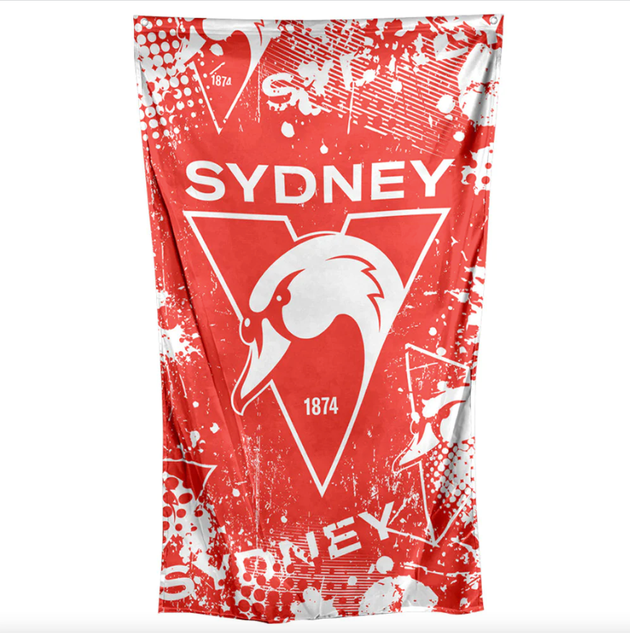 Sydney Swans AFL Footy Large Wall Cape Flag