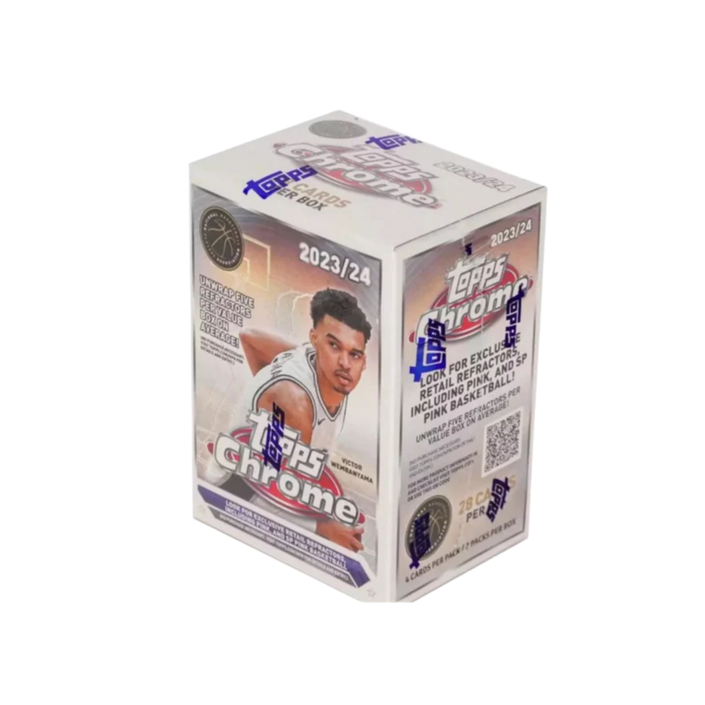 2023-24 Topps Chrome Basketball Trading Card Value Box