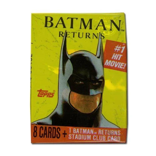 1991 - Topps - DC - Batman Returns - Vintage Movie Cards - Rare - 8 Cards + 1 Stadium Club Card Per Pack - Limited Edition