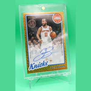 2025-26 Topps Chrome Basketball Jalen Brunson 1980-81 Auto Gold Rainbow /50