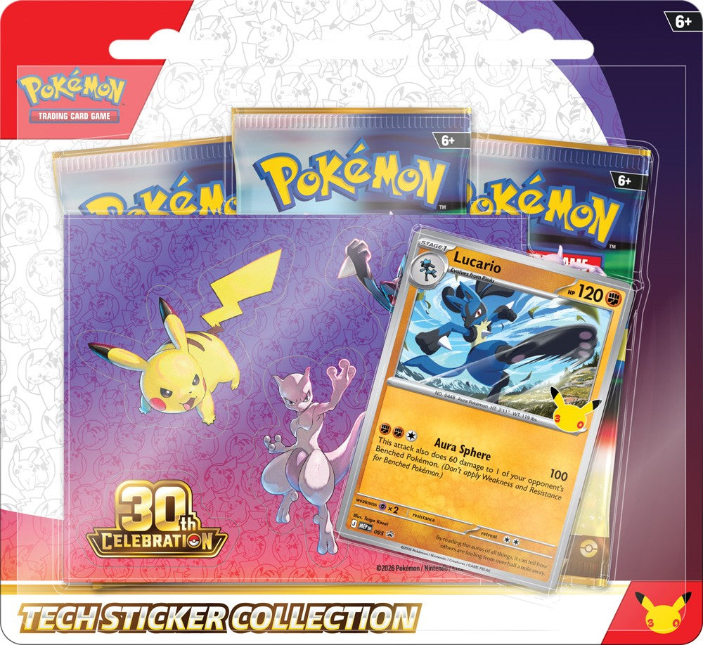 The Pokémon TCG: 30th Celebration Tech Sticker Collection