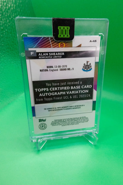 2023/24 Topps Finest UEFA Alan Shearer Autograph 15/99