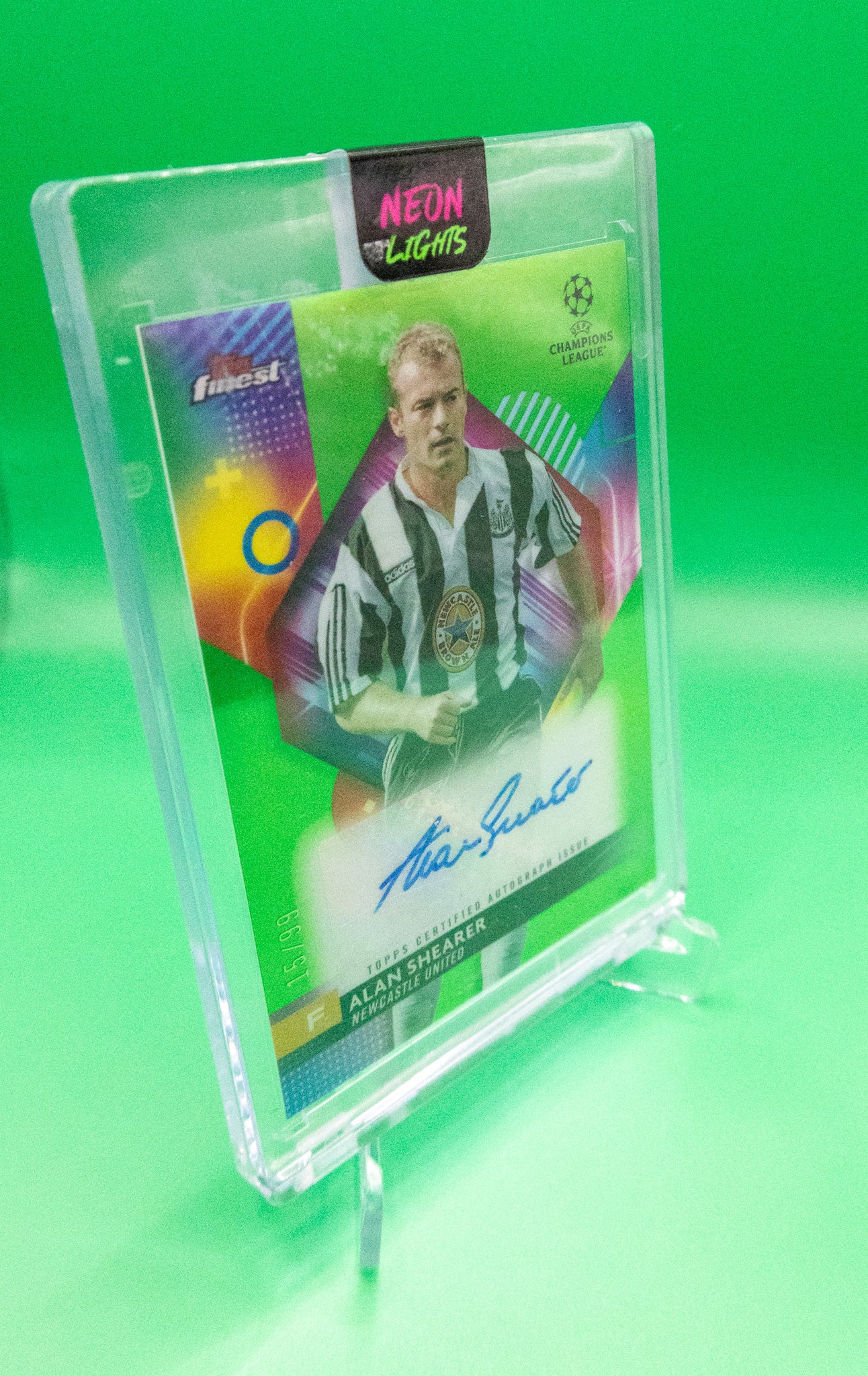 2023/24 Topps Finest UEFA Alan Shearer Autograph 15/99